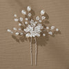 Bridal And Kids' Handmade Pearl Rhinestone Flower Hairpin Jewelry Accessories