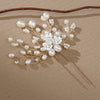 Bridal And Kids' Handmade Pearl Rhinestone Flower Hairpin Jewelry Accessories