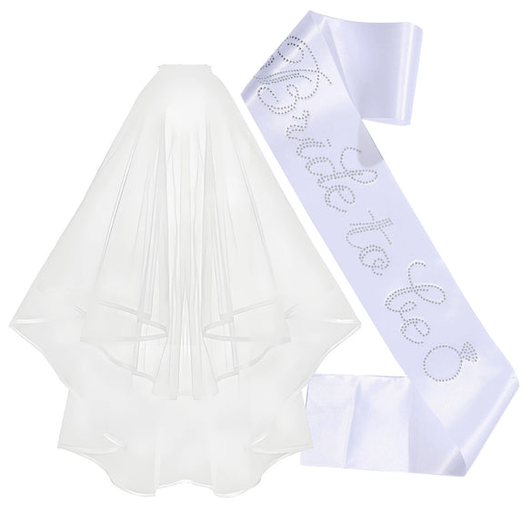 Bridal Crown Headband Shoulder Strap Veil Set Rose Gold Material