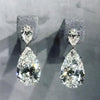 Bridal Drop Shape Copper Earrings With Microinlaid Zircon For Wedding Evening Dress Accessories