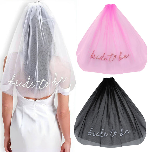 Bridal Embroidered Nylon Letter Veil Women's Wedding Essential Accessories