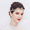 Bridal Hair Band Handmade Pearl Alloy Flower Headband For Women