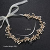 Bridal Hair Band Handmade Pearl Alloy Flower Headband For Women