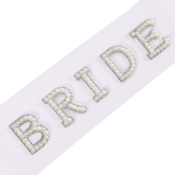 Bridal Headband Shoulder Strap Veil Set Satin Alloy Hairband Semimanual And Semimechanical