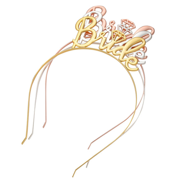 Bridal Headwear Hair Accessories Alloy Letter Style Electroplated Wedding Crown Headband