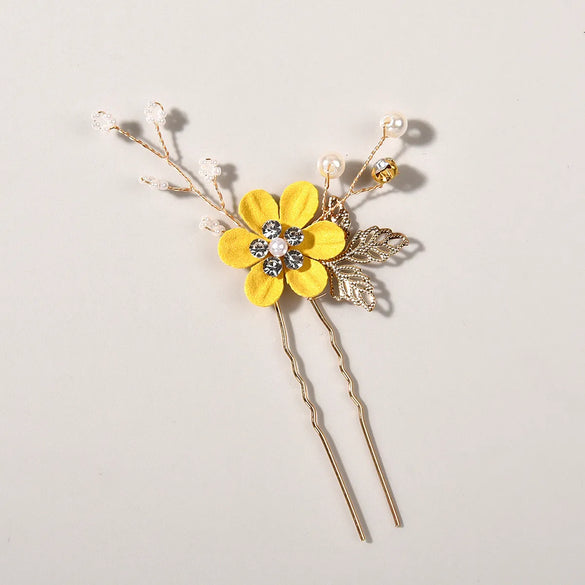 Bridal Headwear New Forest Blue Flower Hair Comb Knot Wedding Accessories