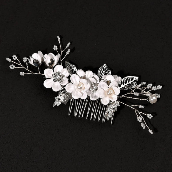 Bridal Headwear New Forest Blue Flower Hair Comb Knot Wedding Accessories