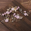 Bridal Headwear New Forest Blue Flower Hair Comb Knot Wedding Accessories