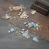 Bridal Headwear New Forest Blue Flower Hair Comb Knot Wedding Accessories