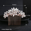 Bridal Jewelry Alloy Flower Hair Comb With Electroplating Treatment