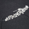 Bridal Jewelry Crown Headband Hair Accessories Pearl Rhinestone Alloy With Leaves Design