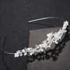 Bridal Jewelry Crown Headband Hair Accessories Pearl Rhinestone Alloy With Leaves Design