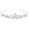Bridal Jewelry Crown Headband Hair Accessories Pearl Rhinestone Alloy With Leaves Design