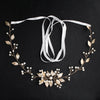 Bridal Jewelry Handmade Pearl Waist Chain Metal Sweet Style Electroplating