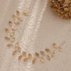 Bridal Jewelry Metal Hair Band Handmade Golden Leaf Plaid Headband For Women