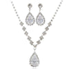 Bridal Jewelry Necklace Earrings Set Rhinestone Diamond Stars Sun And Moon Clouds Cosmic Pattern
