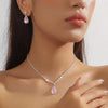 Bridal Jewelry Necklace Earrings Set Rhinestone Diamond Stars Sun And Moon Clouds Cosmic Pattern