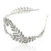 Bridal Leaf Headband Metal Baroque Flower Design Electroplated Hair Accessories