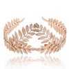Bridal Leaf Headband Metal Baroque Flower Design Electroplated Hair Accessories