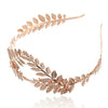 Bridal Leaf Headband Metal Baroque Flower Design Electroplated Hair Accessories
