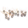 Bridal Rhinestone Hairpin Set Round Elegant Hair Accessories Wedding Party Hair Clip Headdress