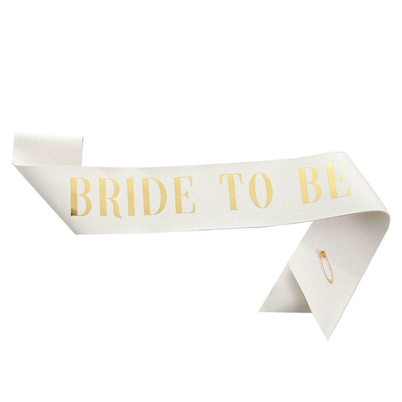 Bridal Shoulder Strap Etiquette Belt Glitter Cloth And Satin Cloth Bronzing Luxury Wedding Decoration