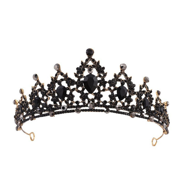 Bride Headdress Princess Crown Wedding Hair Accessories Dress Accessories For Women Fashion Alloy Rhinestone Drop Shape Design Diamond Baroque Crown Wholesale