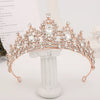 Bride Headdress Princess Crown Wedding Hair Accessories Dress Accessories For Women Fashion Alloy Rhinestone Drop Shape Design Diamond Baroque Crown Wholesale