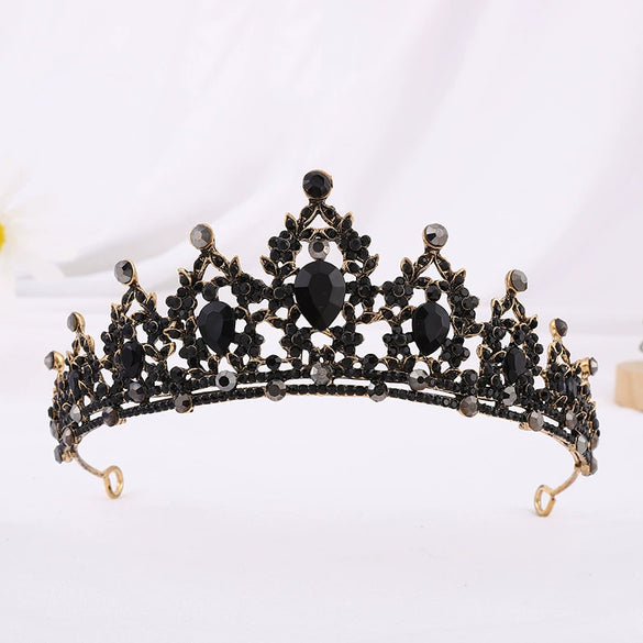 Bride Headdress Princess Crown Wedding Hair Accessories Dress Accessories For Women Fashion Alloy Rhinestone Drop Shape Design Diamond Baroque Crown Wholesale