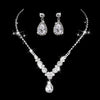 Bride Wedding Jewelry Set Threepiece Set Brilliant Rhinestone Zircon Tears Drop Necklace Earrings Bracelet