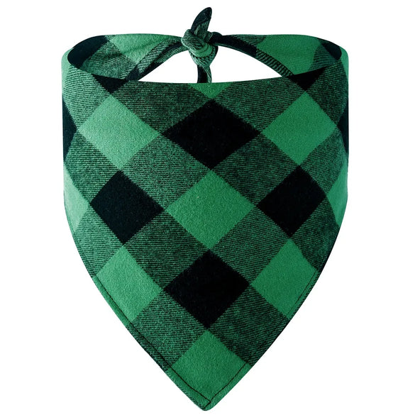 British Style Cotton Christmas Lattice Pet Scarf