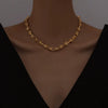 British Style Geometric Titanium Steel Chain Necklace 1 Piece