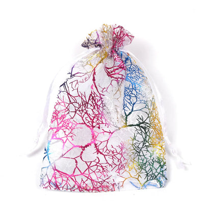 Bronzing Heart Snow Organza Bunch Pocket Mesh Gift Jewelry Packaging Gift Bag