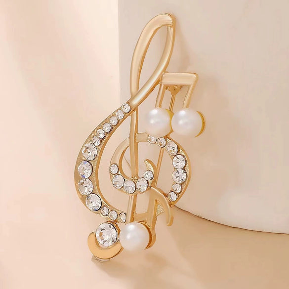 Brooch Alloy Pearl Flower Electroplated Fashion Accessories