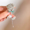 Brooch Alloy Pearl Flower Electroplated Fashion Accessories