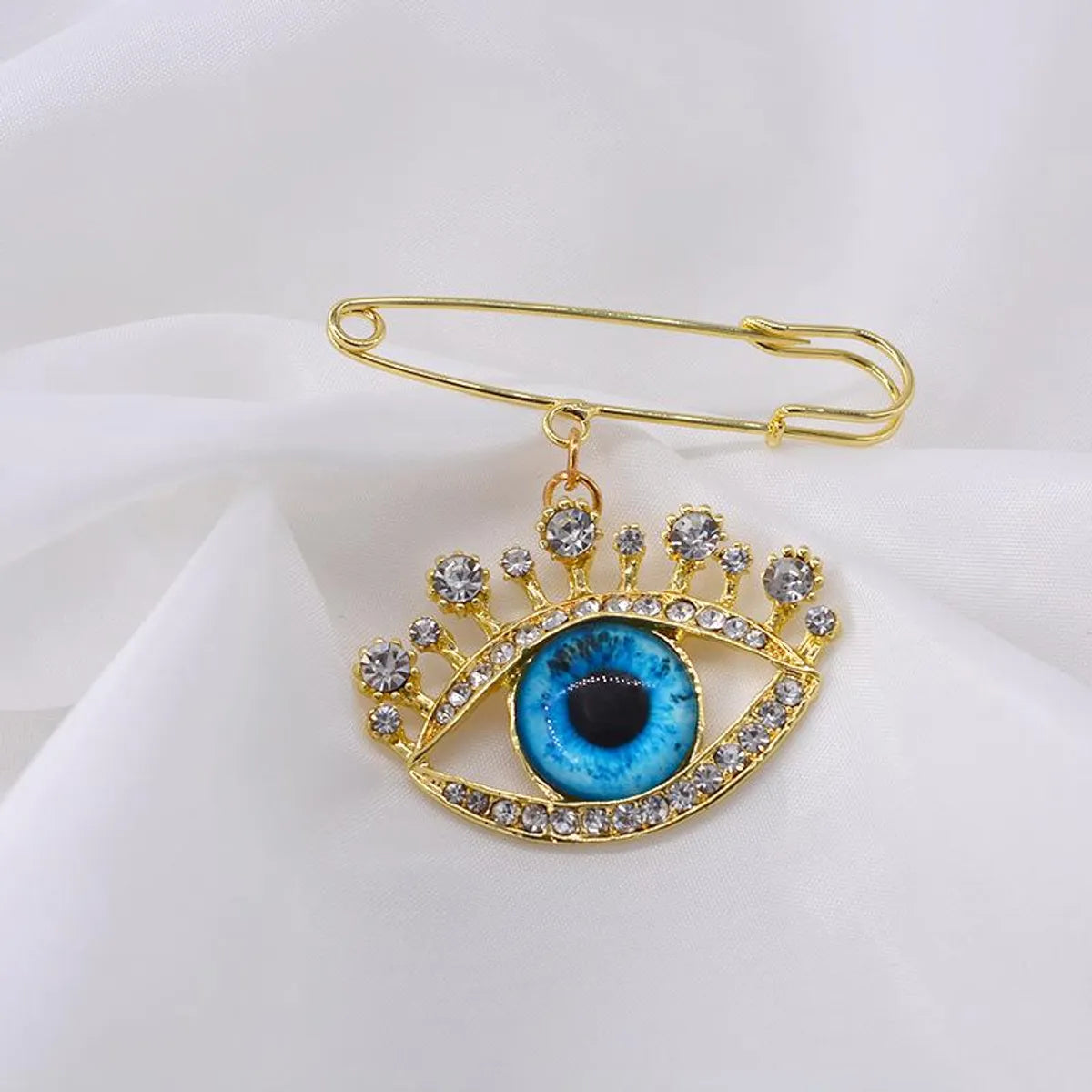 Brooch Female Pearl Anti-Light Buckle Blue Eye Brooch