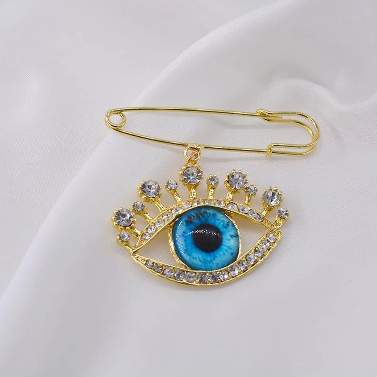 Brooch Female Pearl Anti-Light Buckle Blue Eye Brooch