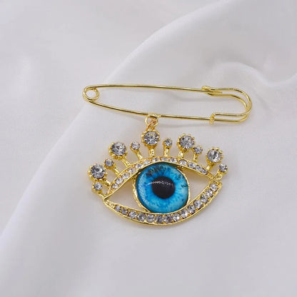 Brooch Female Pearl Anti-Light Buckle Blue Eye Brooch