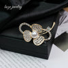 Brooch Rhinestone Pearl Alloy Flower Electroplated Women's And Unisex Antiexposure Fashion Accessory