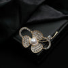 Brooch Rhinestone Pearl Alloy Flower Electroplated Women's And Unisex Antiexposure Fashion Accessory
