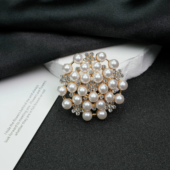 Brooch Zinc Alloy Flower Electroplating For Women