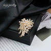 Brooch Zinc Alloy Leaf Pattern Electroplating
