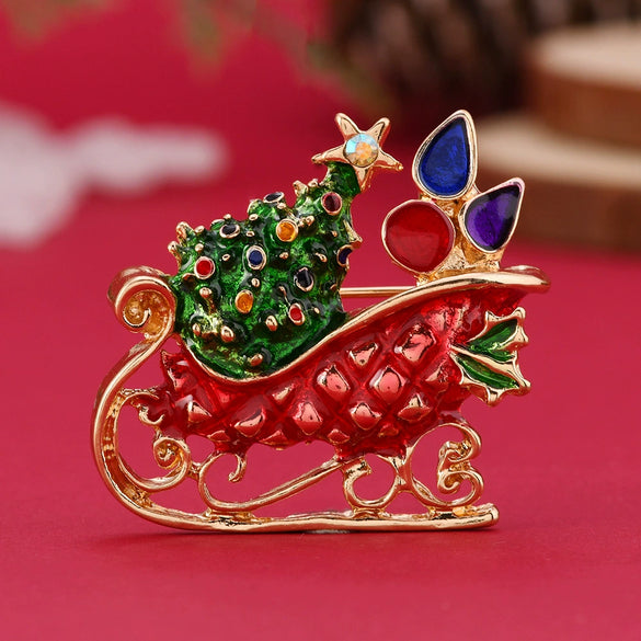 Brooches Enamel Alloy Electroplating Unisex Christmas Style