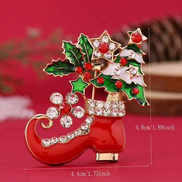 Brooches Enamel Alloy Electroplating Unisex Christmas Style
