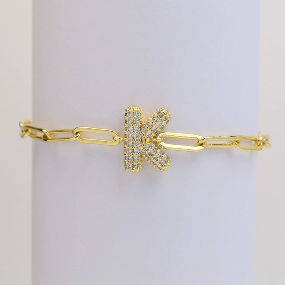 Bubble Balloons Pclip Chain Adjustment Bracelet Copper Electroplated With Letters Numbers Text For Women