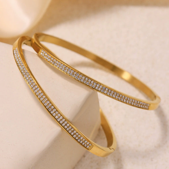 Buckle Bracelet 316L Stainless Steel Fashionable Geometric Electroplated