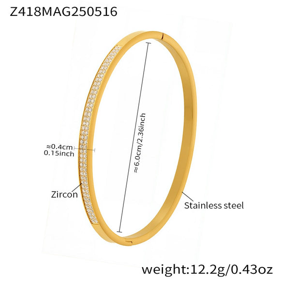 Buckle Bracelet 316L Stainless Steel Fashionable Geometric Electroplated