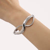 Buckle Bracelet 316L Stainless Steel Geometric Curve Design High Polished Pvd Plating 18K Real Gold Color Retention