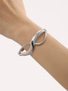 Buckle Bracelet 316L Stainless Steel Geometric Curve Design High Polished Pvd Plating 18K Real Gold Color Retention