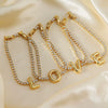 Buckle Letter Zircon Women's Bracelet Light Luxury Accessories Jewelry